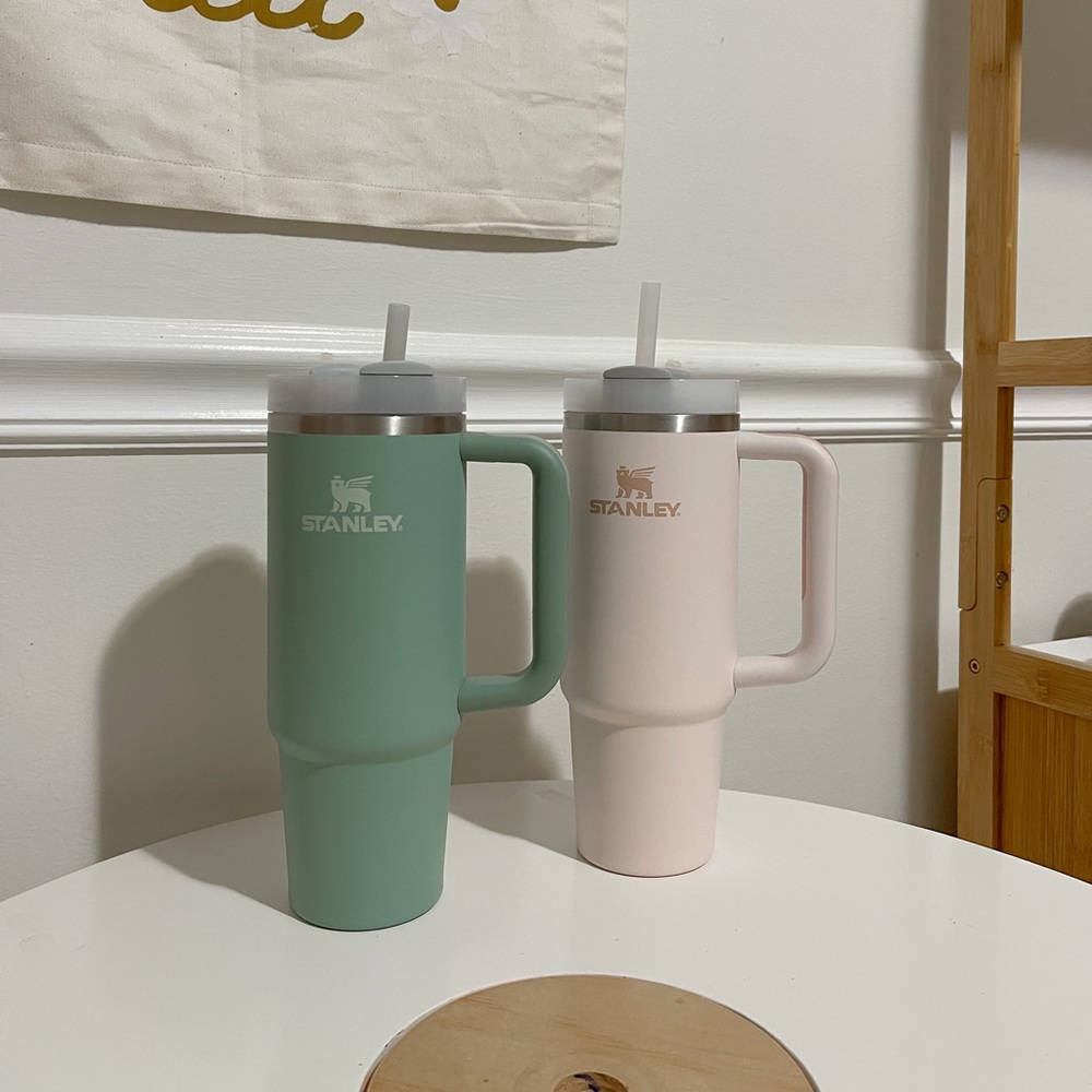 STANLEY TUMBLER BUNDLE - eucalyptus & rose quartz